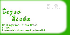 dezso miska business card